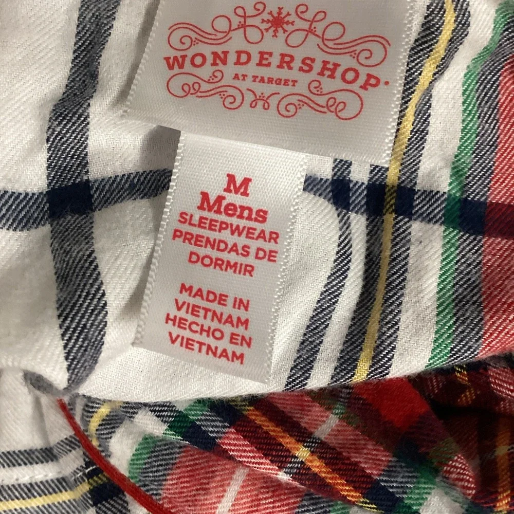 WONDERSHOP Men's (Size M) Long Sleeve Button Down Collared‎ Sleep Shirt Cotton